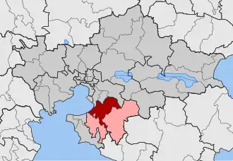 Карта общины: — Терми — Василика и Микра