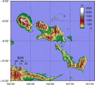 Топографическая карта островов