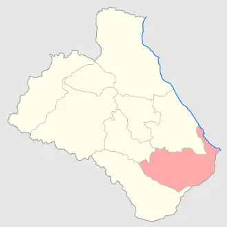 Кюринский округ на карте