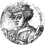 Дагоберт II.Литография В. Солиса (1576 год)