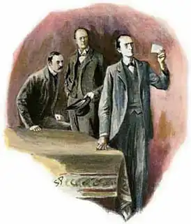 Холмс изучает записку