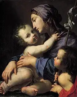 Мадонна с младенцами Христом и Иоанном Крестителем. Ок. 1650. Холст, масло. Оспедале Санта-Мария-Нуова, Флоренция