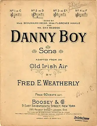 Обложка песни «Danny Boy»