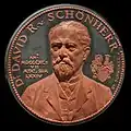 Медаль, посвящëнная австрийскому искусствоведу и историку культуры Давиду Шëнгеру
