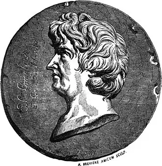 Ланглуа на медальоне работы Давида Анжерского