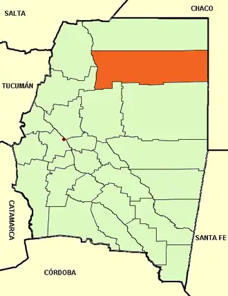 Департамент  Альберди на карте