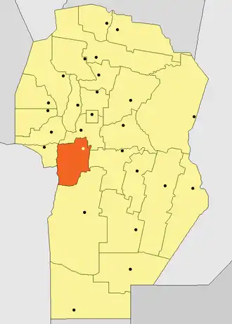 Департамент  Каламучита на карте