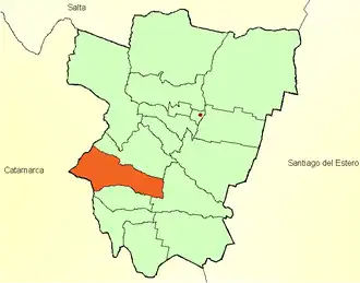 Департамент Чиклигаста на карте