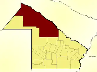 Департамент  Хенераль-Гуэмес на карте