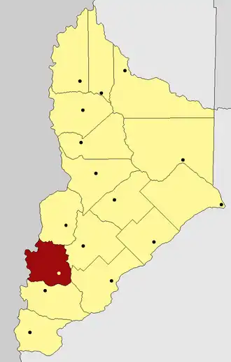 Департамент  Уиличес на карте