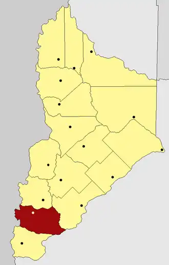 Департамент  Лакар на карте