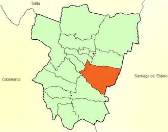 Департамент Леалес на карте