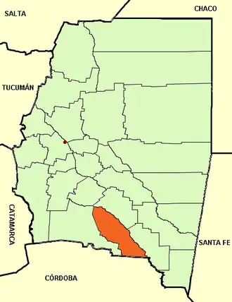 Департамент  Кебрачос на карте