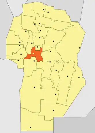Департамент  Санта-Мария на карте