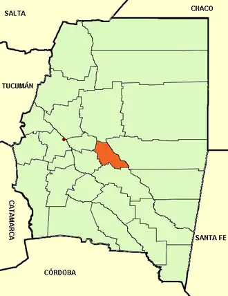 Департамент  Сармьенто на карте