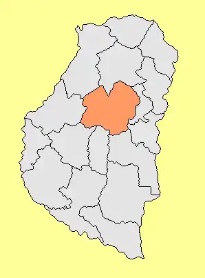 Департамент  Вильягуай на карте