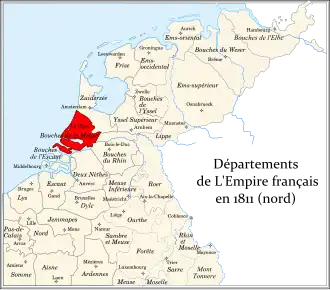 Департамент Устье Мёзы на территории исторических Нидерландов в 1811 году