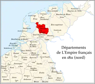 Департамент Устье Эйссела на территории исторических Нидерландов в 1811 году