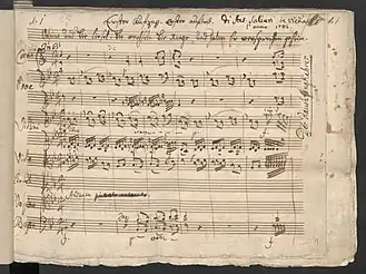 Автограф начала оперы