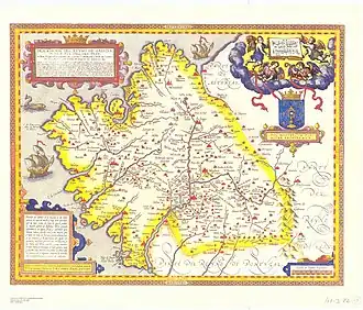 Карта Галисии, ок. 1603 года