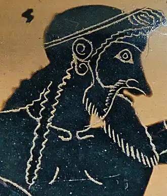 Изображение Агамемнона на древнегреческой вазе 520-х годов до н. э. Лувр. Париж