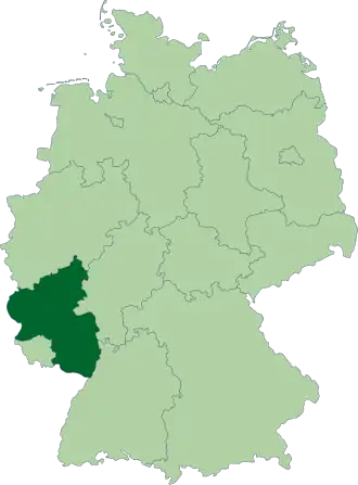 Рейнланд-Пфальц на карте