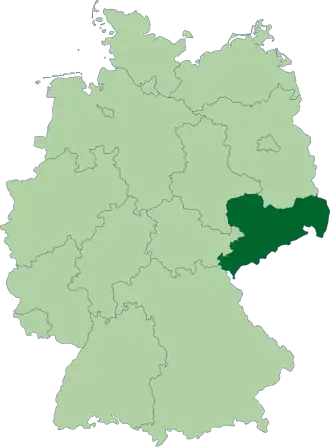 Свободное государство Саксония на карте