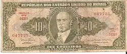 1 сентаво, надпечатка на 10 крузейро