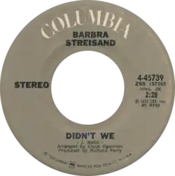 Яблоко сингла «Didn’t We»