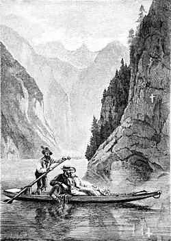 Свадебное путешествие на озере Кёнигзе. 1876. Офорт