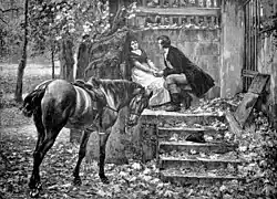 У задней калитки (с картины Пётцельбергера)