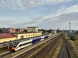 Дизель-поезд ДПКр3-001 на станции Черкассы