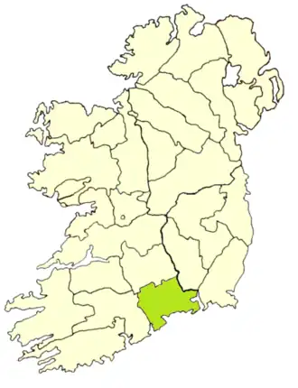 Епархия Утерфорда и Лисмора на карте Ирландии