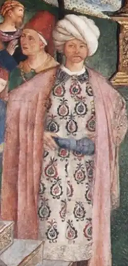 Коррадо Риччи утверждал, что Пинтуриккио на фреске в апартаментах Борджиа в Ватикане изобразил Баязида Османа