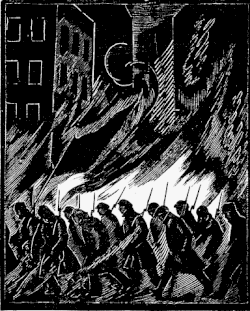 «И вьюга пылит им в очи дни и ночи напролёт…» Ксилогравюра к поэме А. А. Блока «Двенадцать», 1926 г.