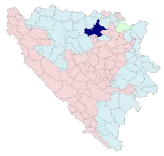 Община Добой (Град Добой) на карте