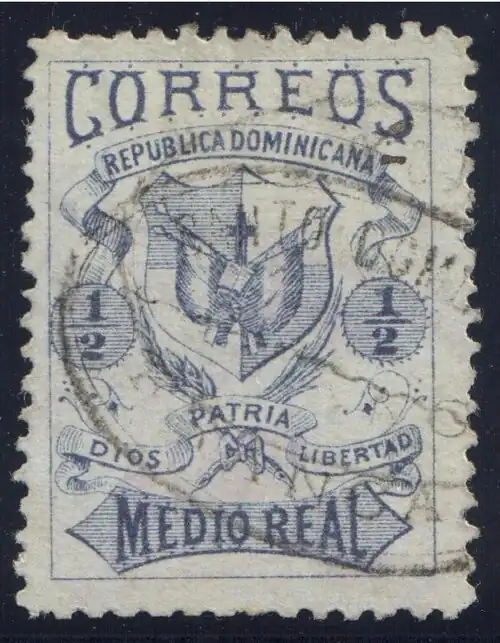 Герб и название страны, надпись «Correos» («Почта») (Sc #33)[^]