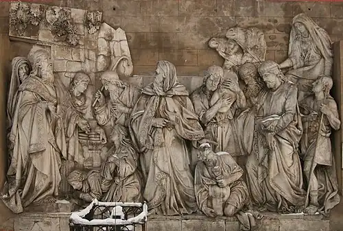 Мелхиседек встречает Авраама с пленёнными им царями. Скульптор Александр Логановский