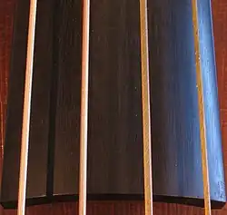 Жильные струны в обмотке и без на контрабасе