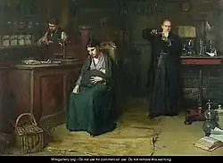 Сомнительная надежда (мать с больным ребёнком в аптеке), 1875