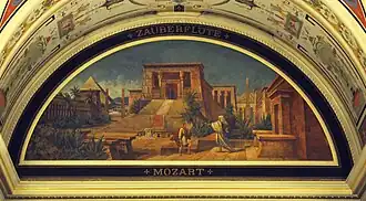 Одна из росписей бокового вестибюля ("Волшебная флейтеа" В. Моцарта)
