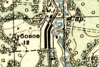 План деревни Дубовое. 1941 год