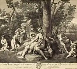 Юпитер и Леда. По картине Корреджо. 1711