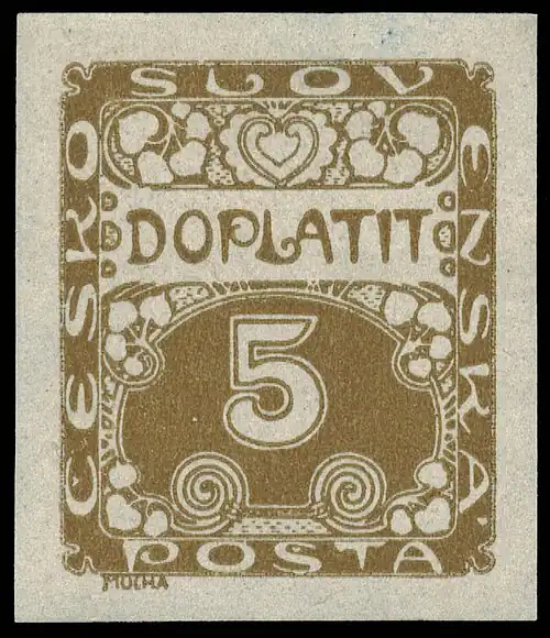 1919: первая доплатная марка (Mi #1)