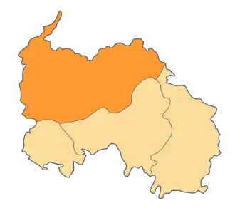 Дзауский район на карте