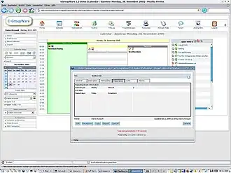 Скриншот программы eGroupWare