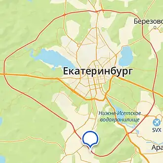 ЕКАД на карте 2GIS (красным цветом)