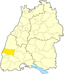 Эммендинген на карте