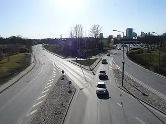 Конец улицы (перекрёстокc улицей Лаагна)