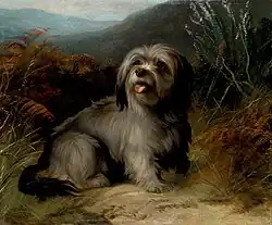 Терьер на фоне пейзажа, 1868